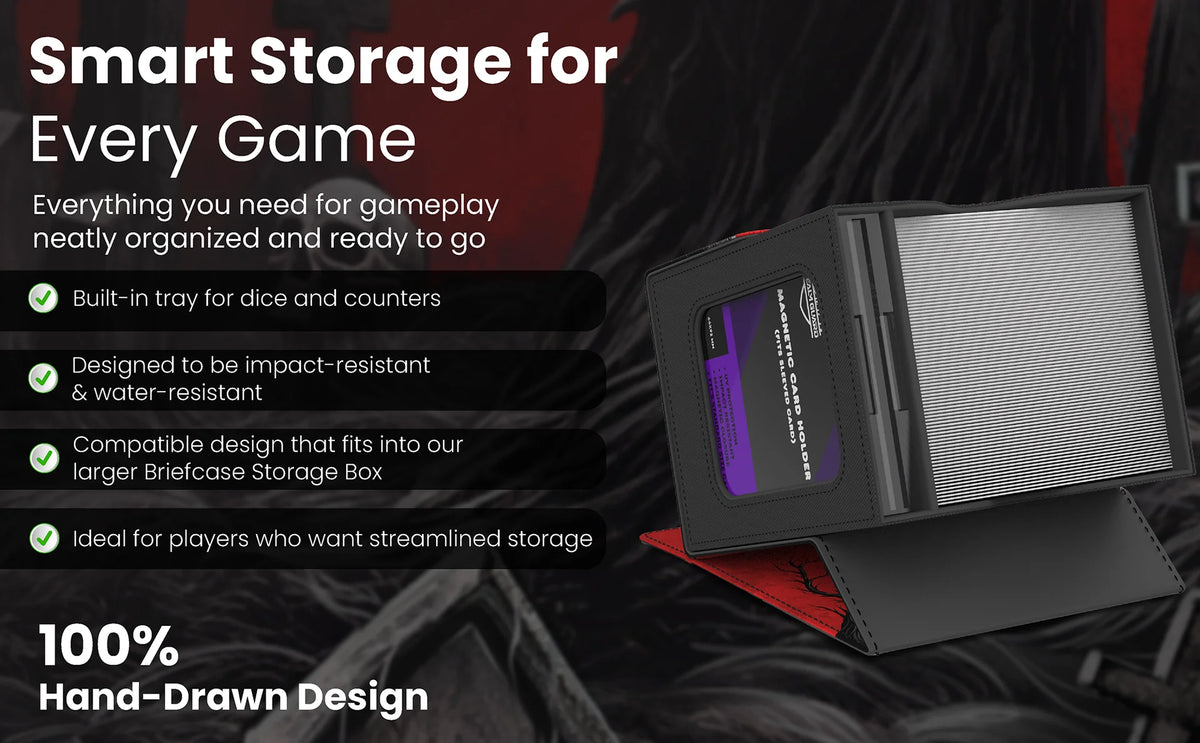 Realm Guard Windowed Deck Box: Red Necromancer