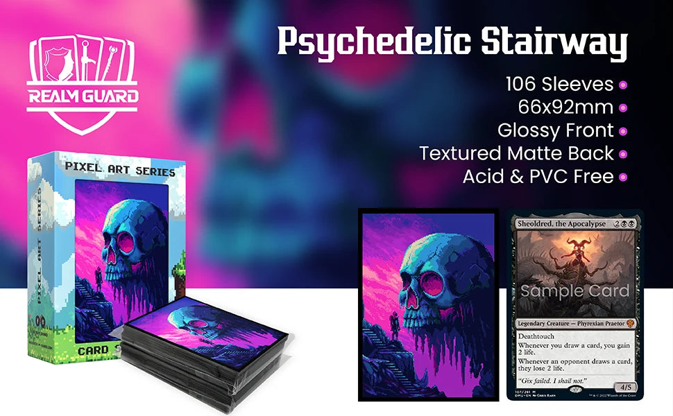 Realm Guard Card Sleeves (Pixel Series) - Psychedelic Stairway