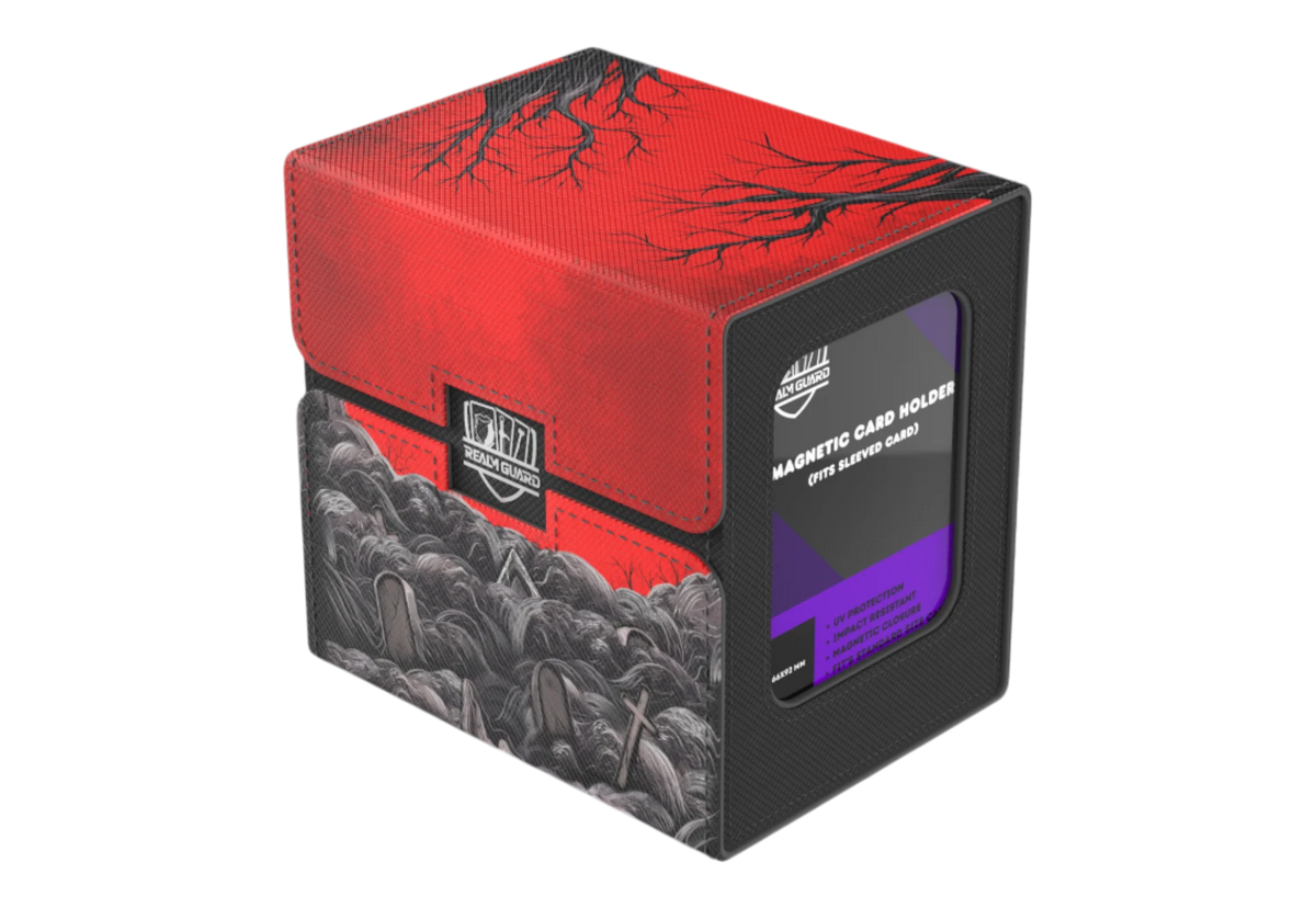 Realm Guard Windowed Deck Box: Red Necromancer