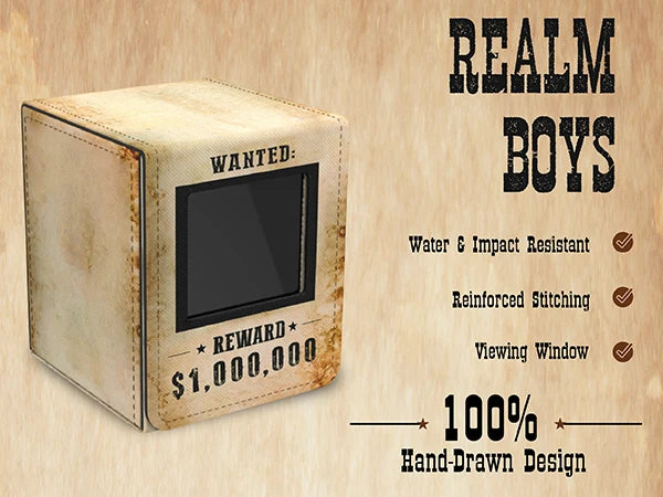 Realm Guard Windowed Deck Box: Wanted Poster