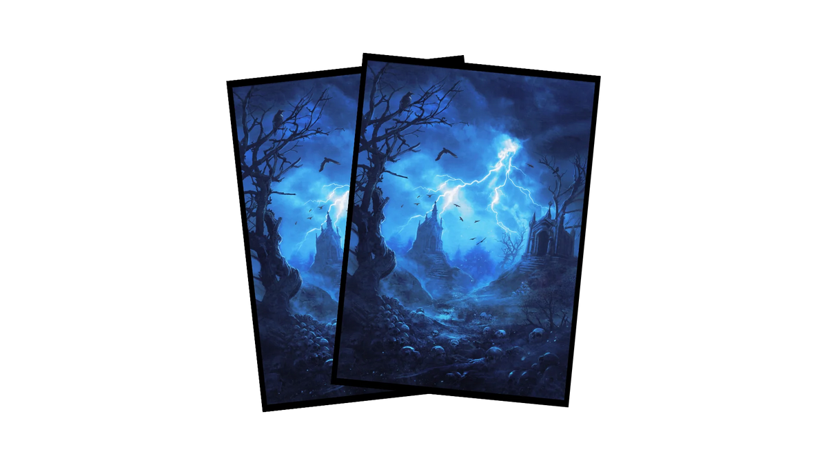 Realm Guard Card Sleeves - Blue Black Graveyard