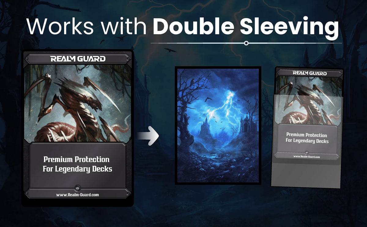 Realm Guard Card Sleeves - Blue Black Graveyard