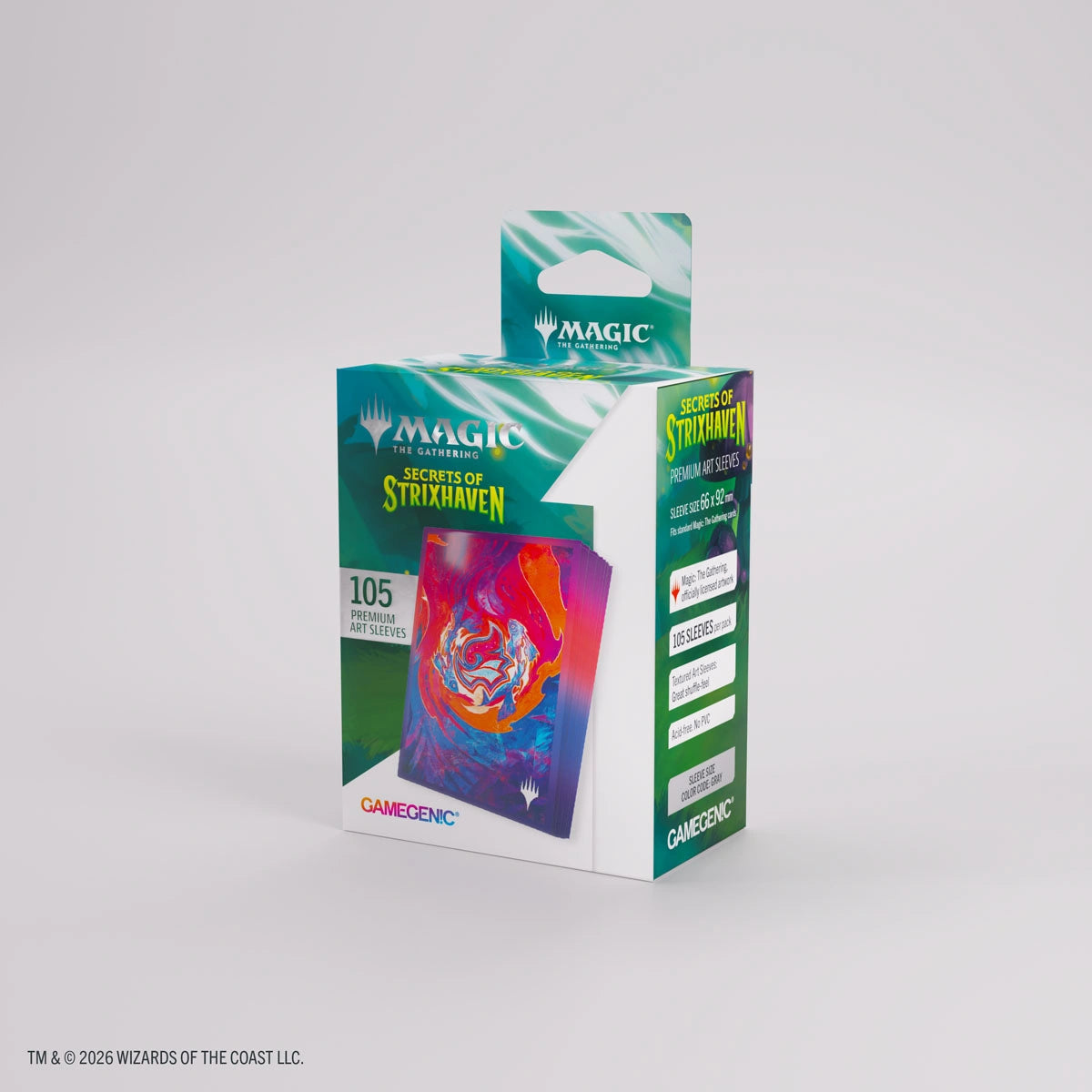 Gamegenic Standard Secrets of Strixhaven Art Sleeves: Prismari (105ct.)