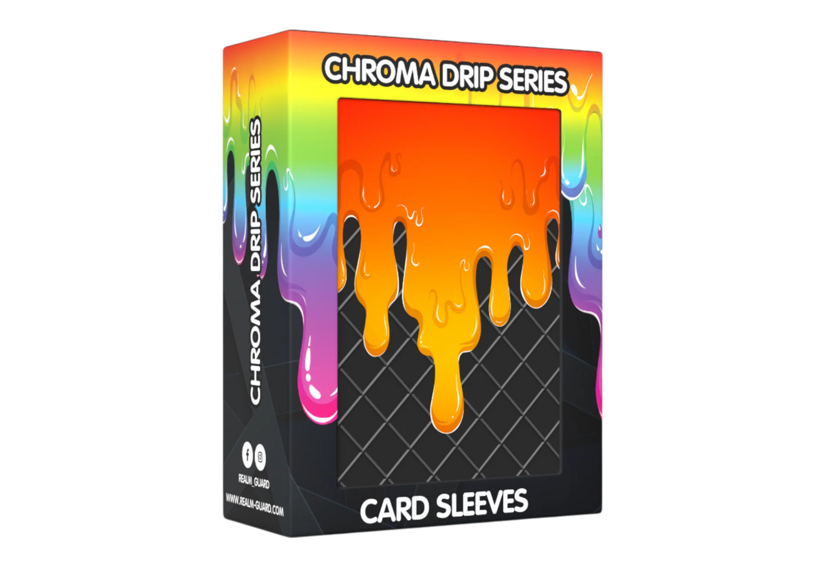 Realm Guard Chroma Drip Card Sleeves - Solar Flare