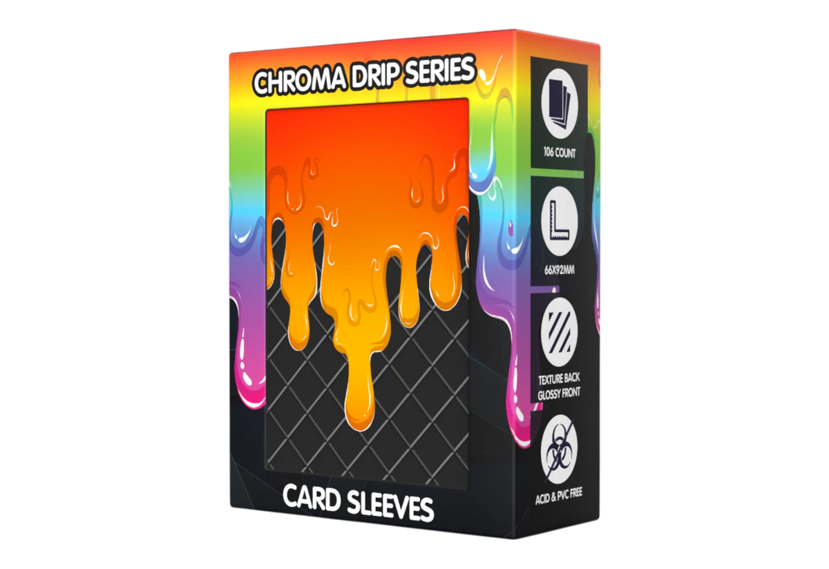 Realm Guard Chroma Drip Card Sleeves - Solar Flare