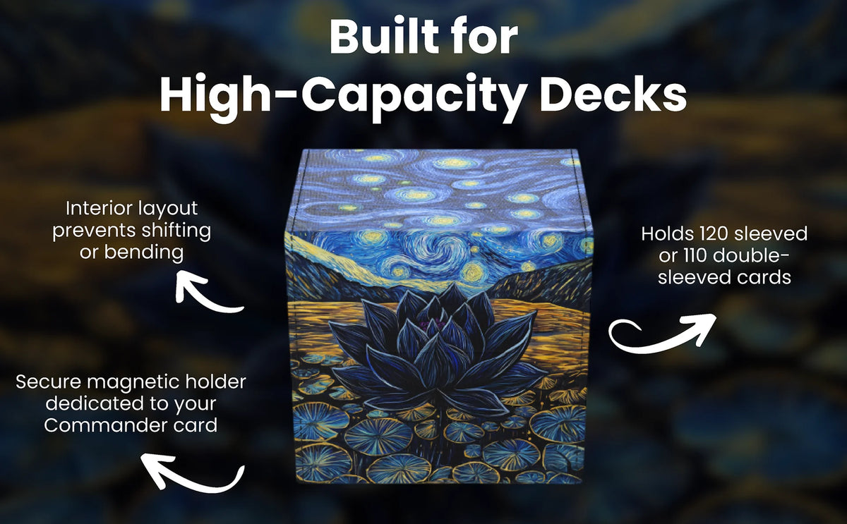 Realm Guard Windowed Deck Box: Starry Black Lotus