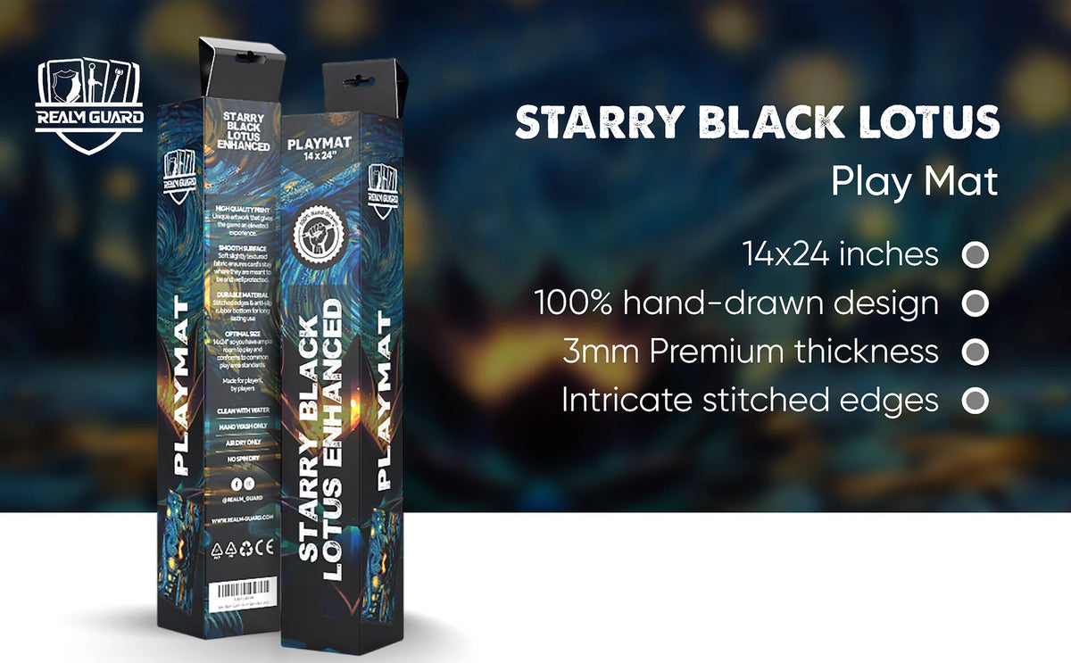 Realm Guard Playmat - Starry Black Lotus