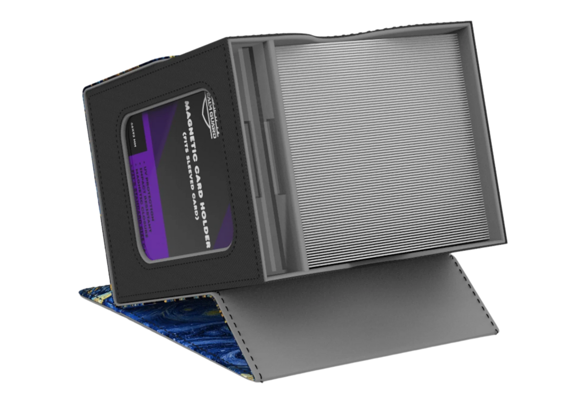 Realm Guard Windowed Deck Box: Starry Black Lotus