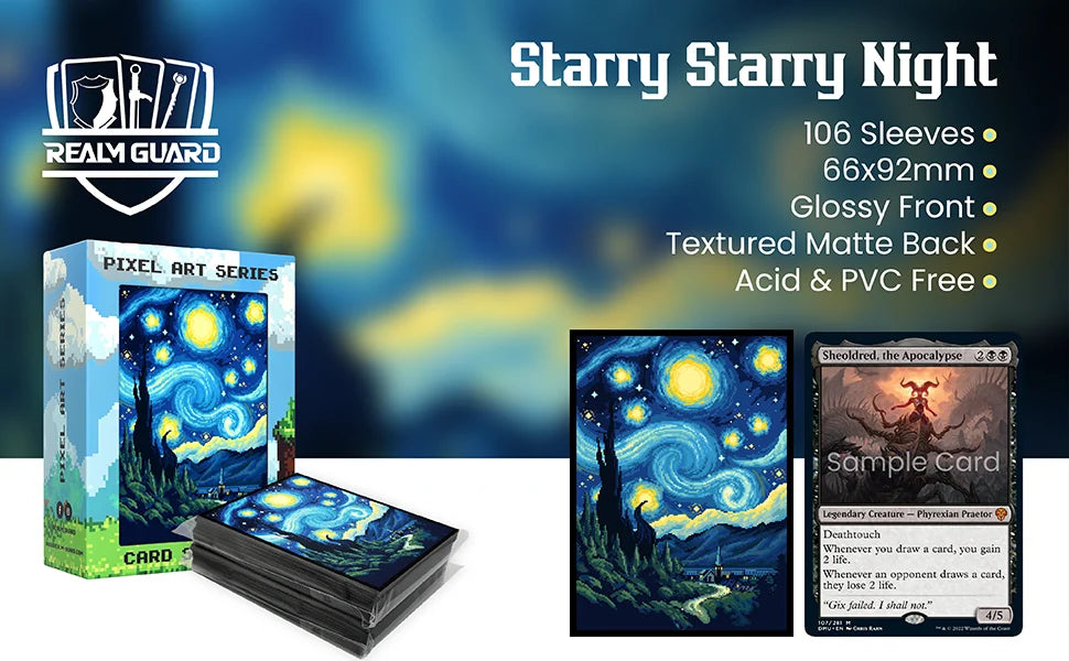 Realm Guard Card Sleeves (Pixel Series) - Starry Night