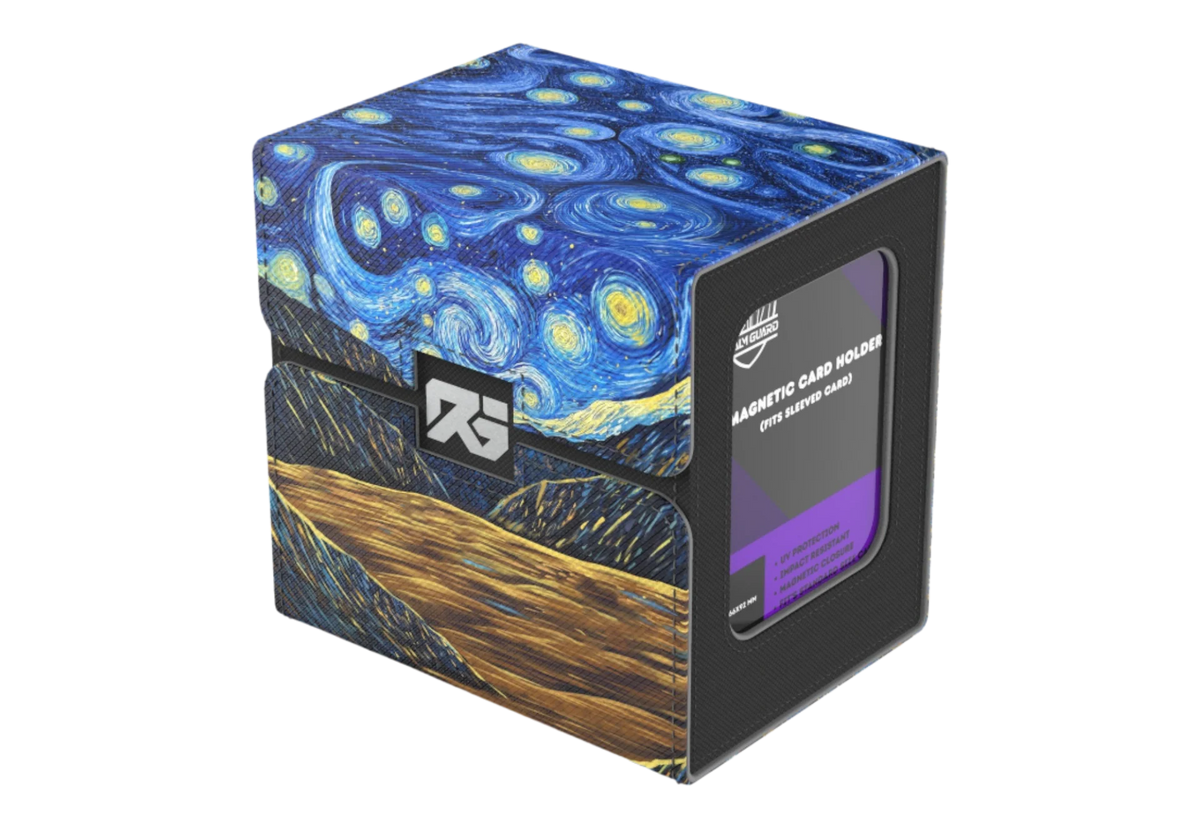 Realm Guard Windowed Deck Box: Starry Black Lotus