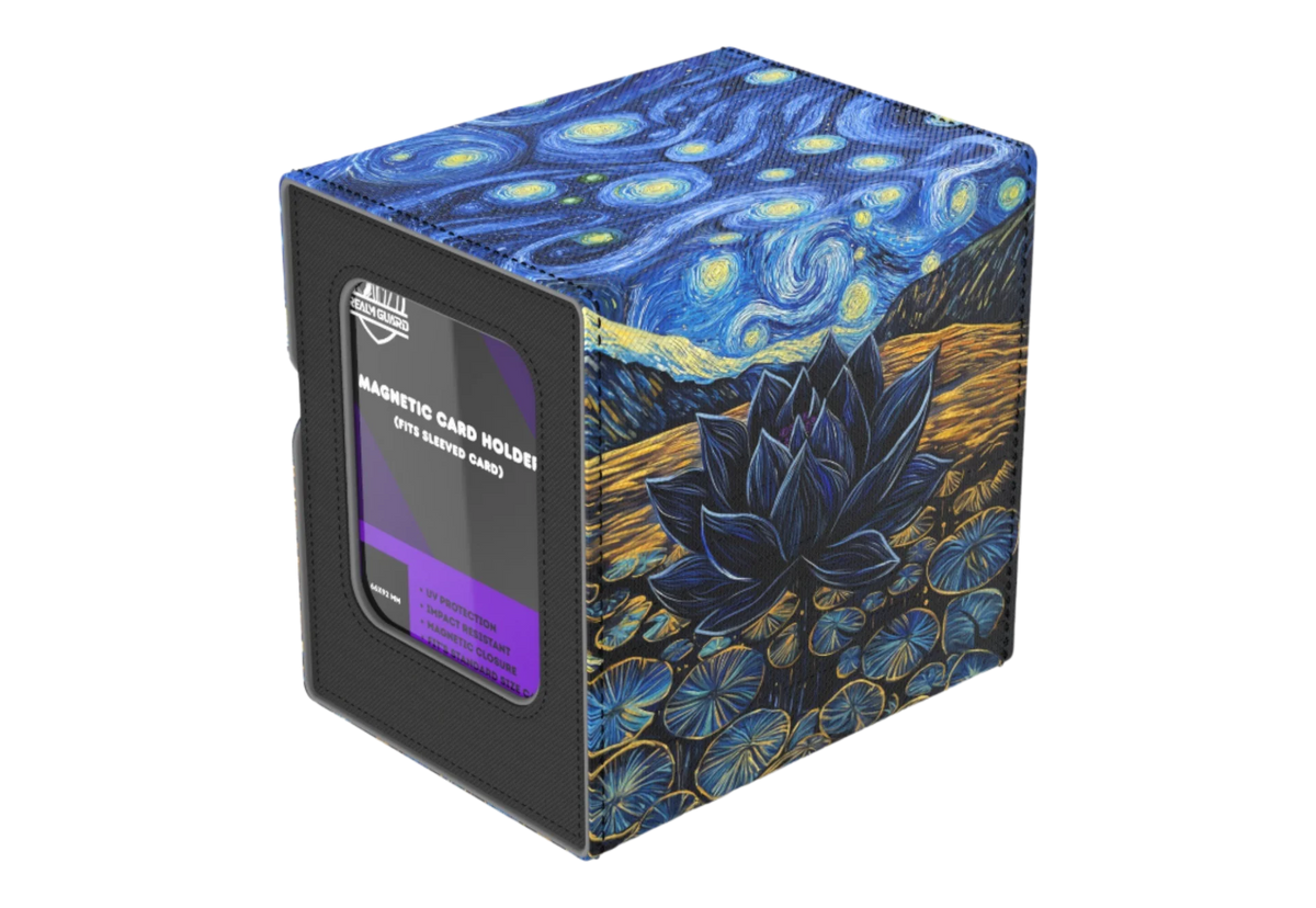 Realm Guard Windowed Deck Box: Starry Black Lotus