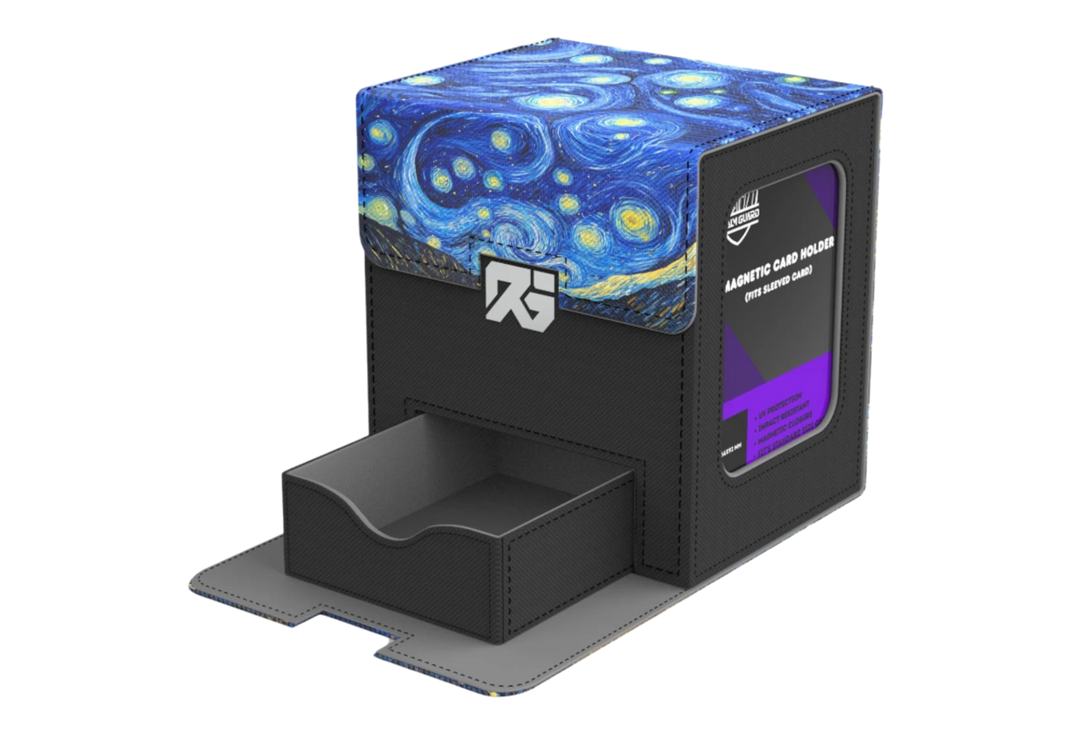Realm Guard Windowed Deck Box: Starry Black Lotus