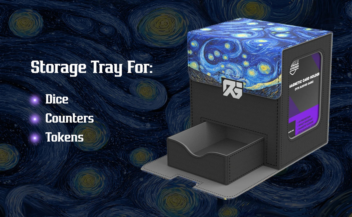 Realm Guard Windowed Deck Box: Starry Black Lotus