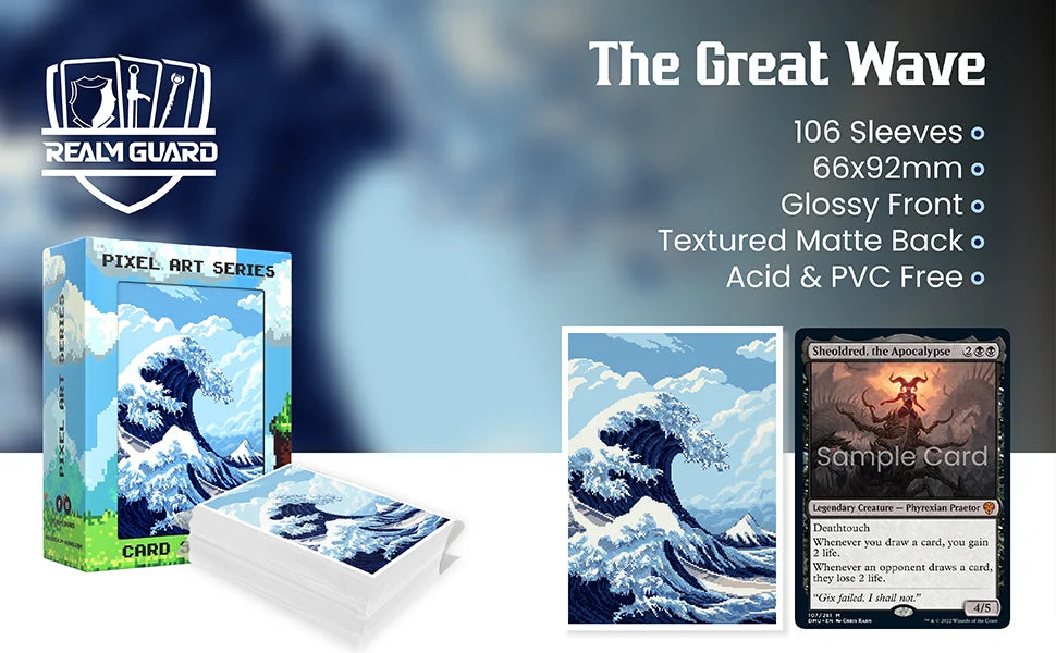 Realm Guard Card Sleeves (Pixel Series) - Great Wave