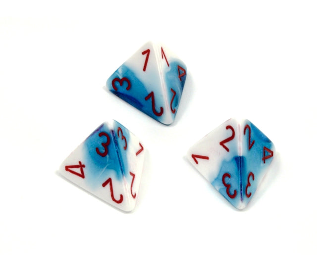 Chessex Polyhedral Dice Set: Gemini (Astral Blue-White/Red)