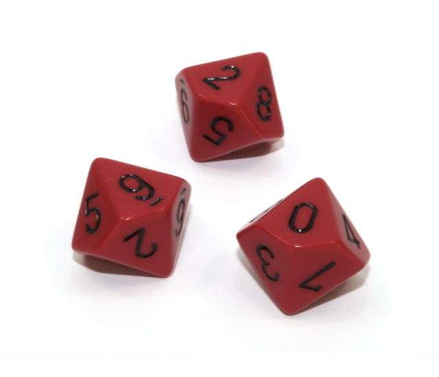 Chessex Polyhedral Dice Set: Opaque (Red/Black)