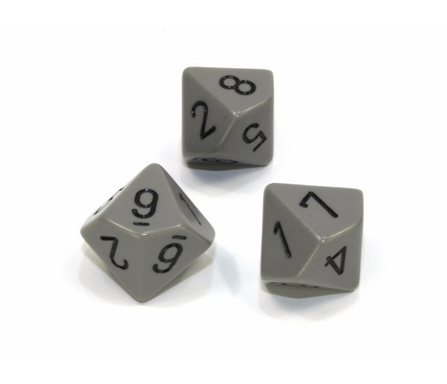 Chessex Polyhedral Dice Set: Opaque (Grey/Black)