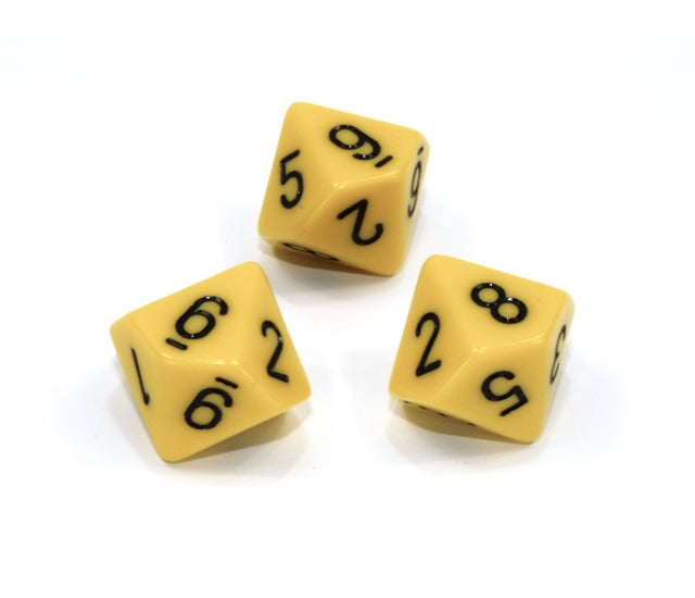 Chessex Polyhedral Dice Set: Opaque (Yellow/Black)
