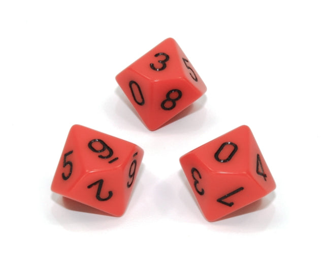 Chessex Polyhedral Dice Set: Opaque (Orange/Black)