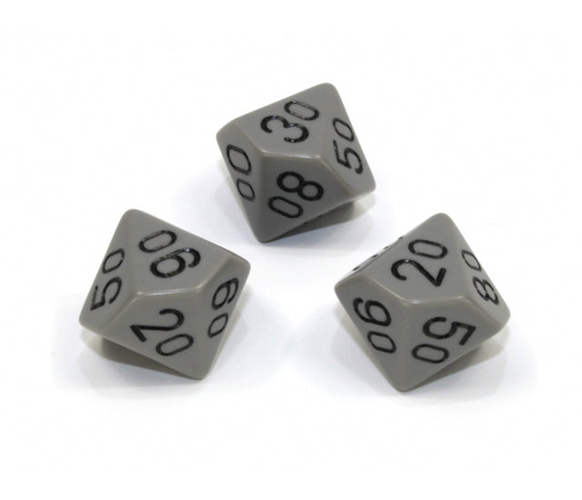 Chessex Polyhedral Dice Set: Opaque (Grey/Black)