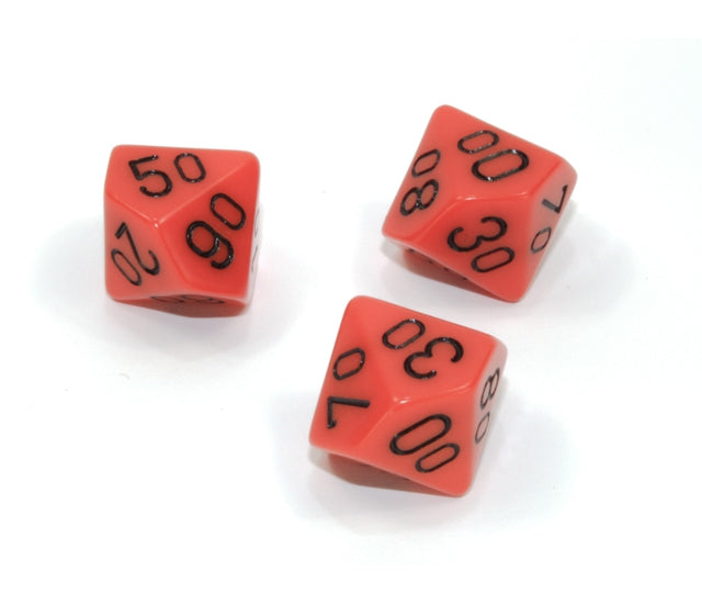 Chessex Polyhedral Dice Set: Opaque (Orange/Black)