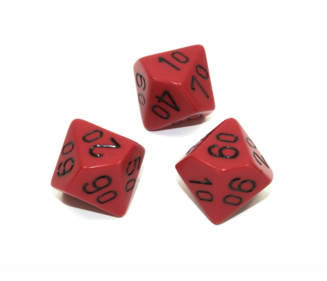 Chessex Polyhedral Dice Set: Opaque (Red/Black)