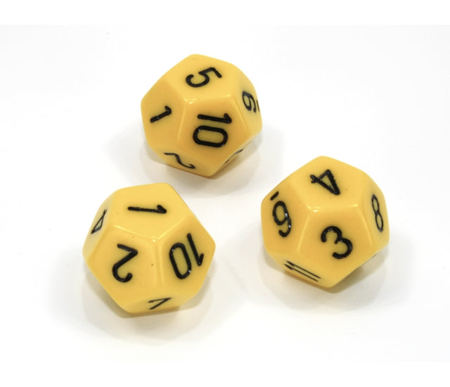 Chessex Polyhedral Dice Set: Opaque (Yellow/Black)