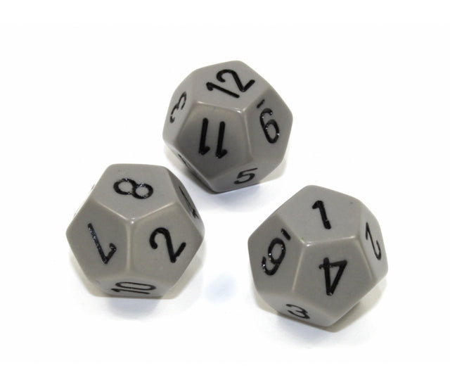 Chessex Polyhedral Dice Set: Opaque (Grey/Black)