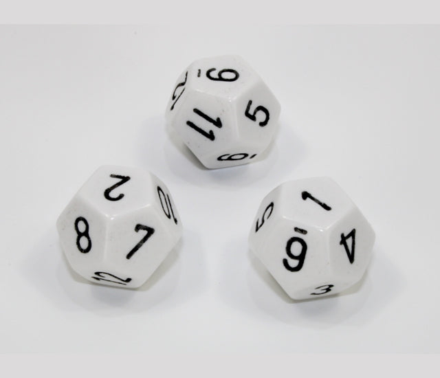Chessex Polyhedral Dice Set: Opaque (White/Black)