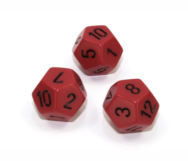 Chessex Polyhedral Dice Set: Opaque (Red/Black)