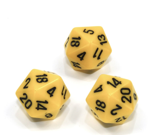 Chessex Polyhedral Dice Set: Opaque (Yellow/Black)