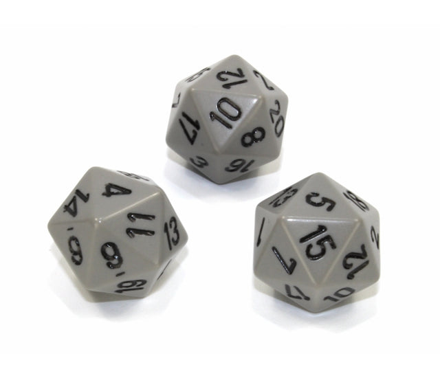 Chessex Polyhedral Dice Set: Opaque (Grey/Black)