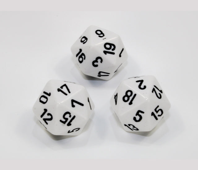 Chessex Polyhedral Dice Set: Opaque (White/Black)