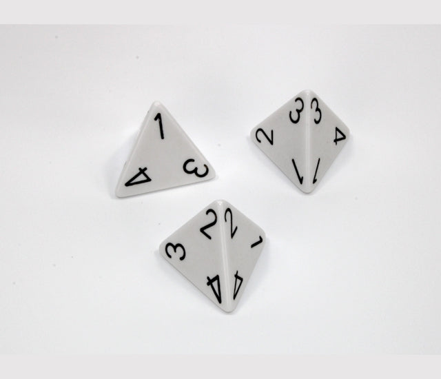Chessex Polyhedral Dice Set: Opaque (White/Black)