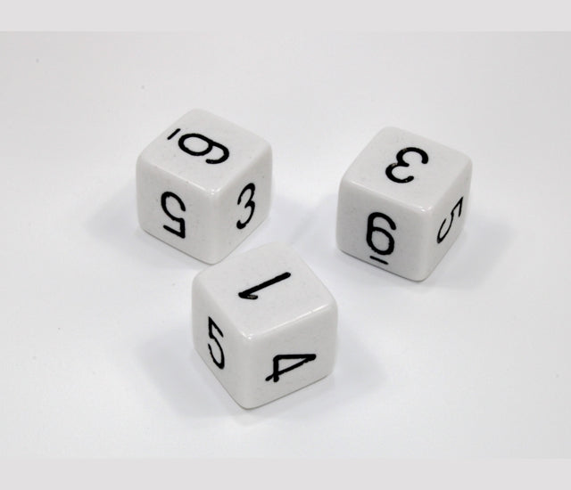 Chessex Polyhedral Dice Set: Opaque (White/Black)