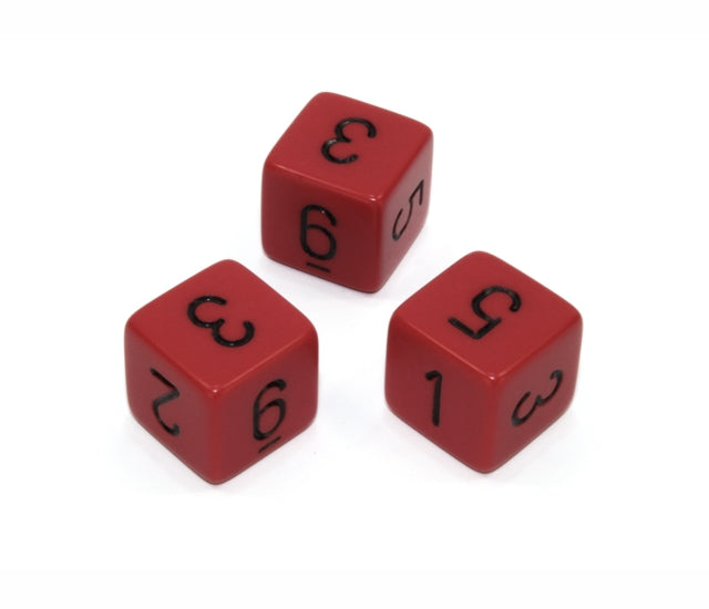 Chessex Polyhedral Dice Set: Opaque (Red/Black)