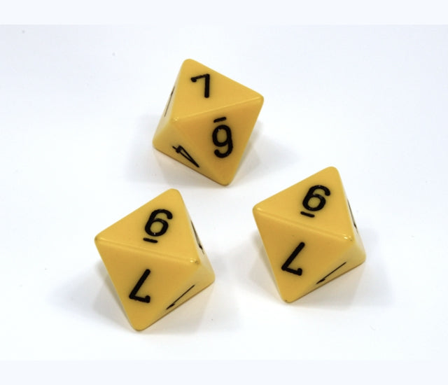 Chessex Polyhedral Dice Set: Opaque (Yellow/Black)