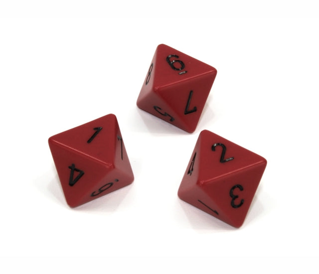 Chessex Polyhedral Dice Set: Opaque (Red/Black)