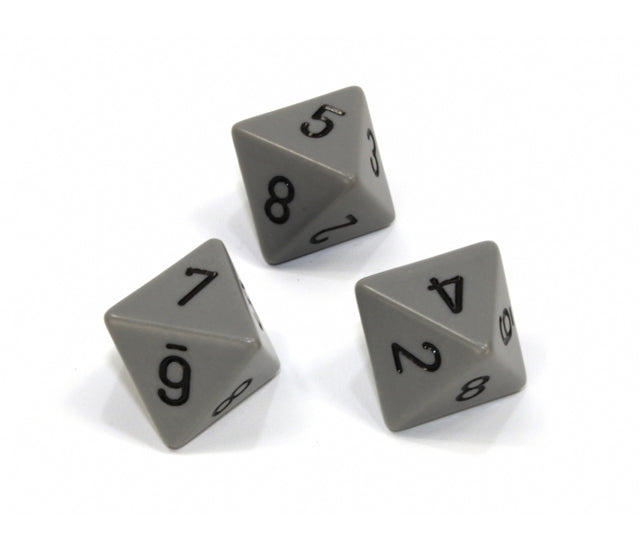 Chessex Polyhedral Dice Set: Opaque (Grey/Black)