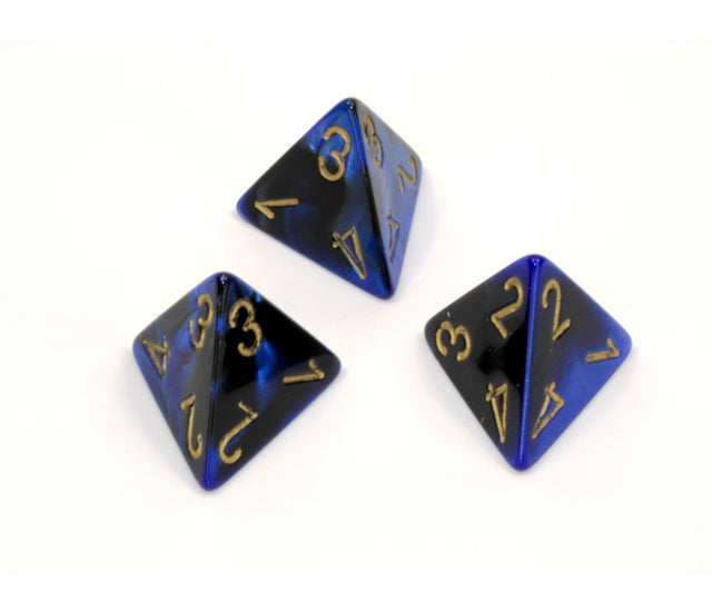 Chessex Polyhedral Dice Set: Gemini (Black-Blue/Gold)