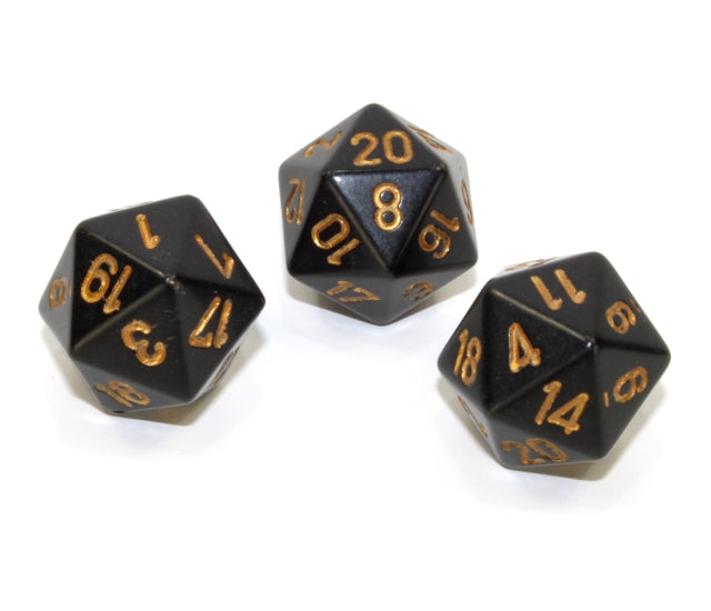 Chessex Polyhedral Dice Set: Opaque (Black/Gold)