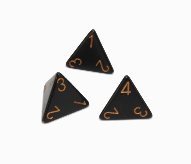Chessex Polyhedral Dice Set: Opaque (Black/Gold)
