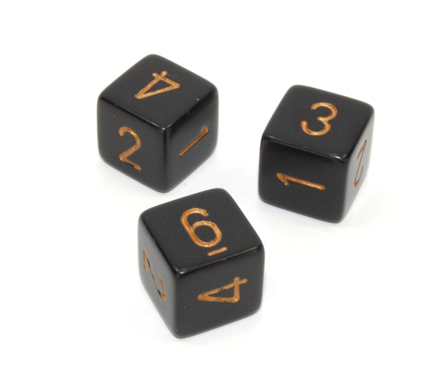 Chessex Polyhedral Dice Set: Opaque (Black/Gold)