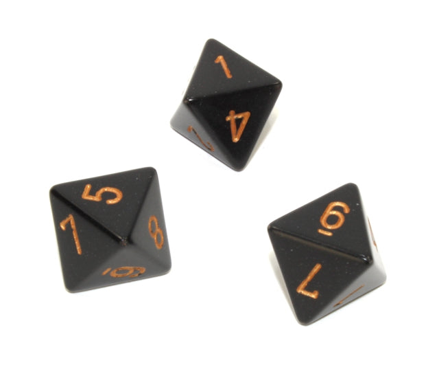 Chessex Polyhedral Dice Set: Opaque (Black/Gold)