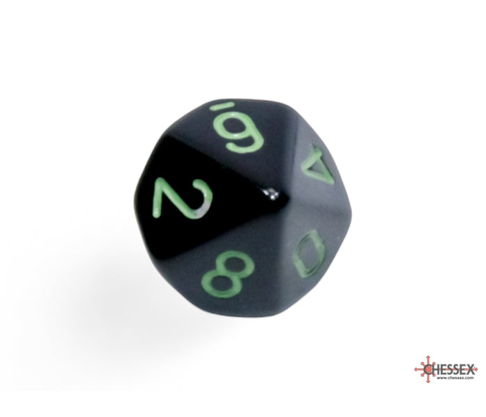 Chessex Polyhedral Dice Set: Opaque (Black/Green)