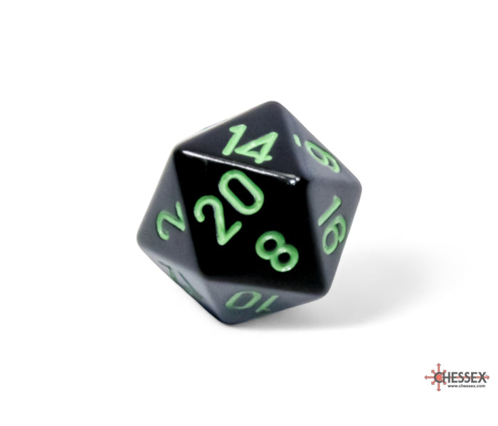 Chessex Polyhedral Dice Set: Opaque (Black/Green)