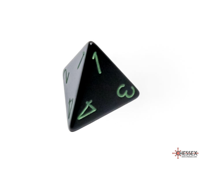 Chessex Polyhedral Dice Set: Opaque (Black/Green)