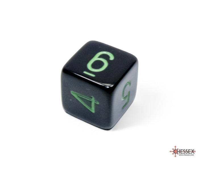 Chessex Polyhedral Dice Set: Opaque (Black/Green)