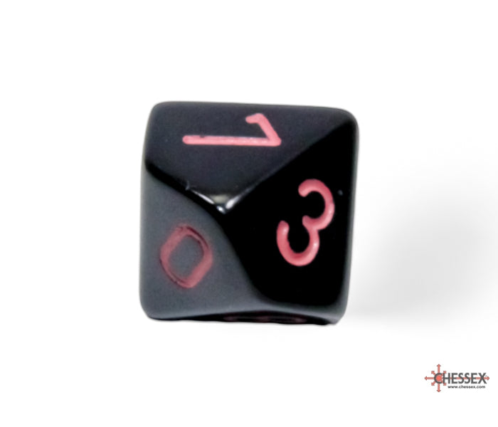 Chessex Polyhedral Dice Set: Opaque (Black/Pink)