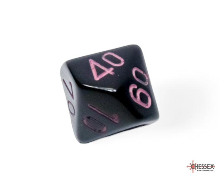 Chessex Polyhedral Dice Set: Opaque (Black/Pink)